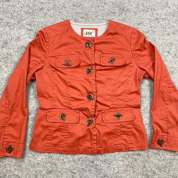 LAL live a little jacket womens M toggle bold statement artsy sailor retro ocean - Picture 1 of 9